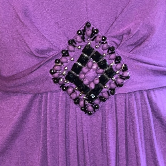 Gorgeous sexy purple low cut detailed shirt NWT - Picture 6 of 12